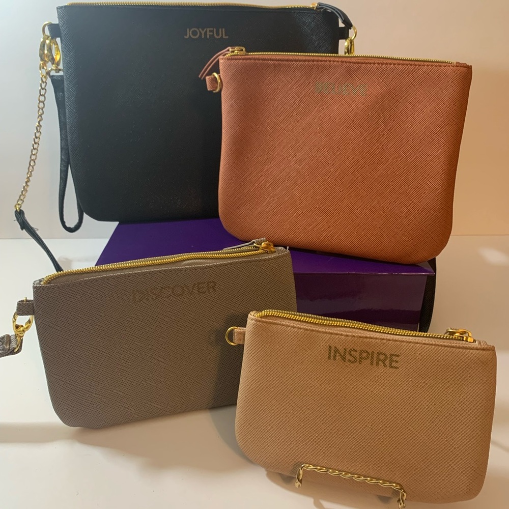 Joy Mangano set of 4 purse/clutch set